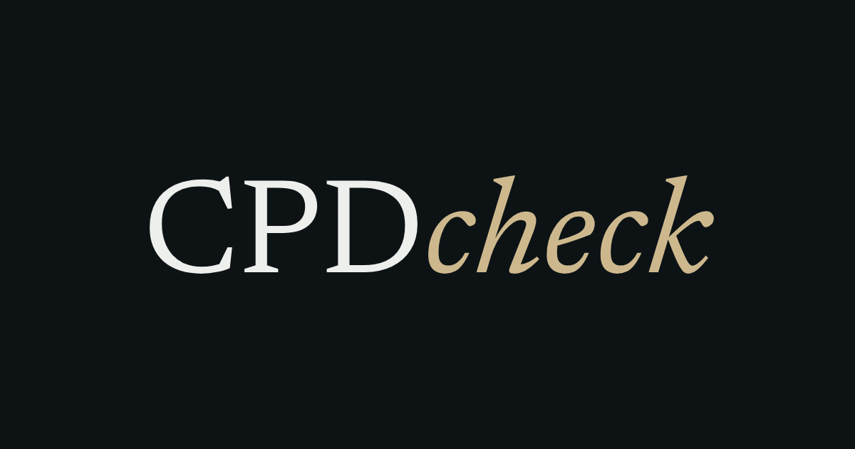 CPDcheck: CPD Accreditation in Minutes